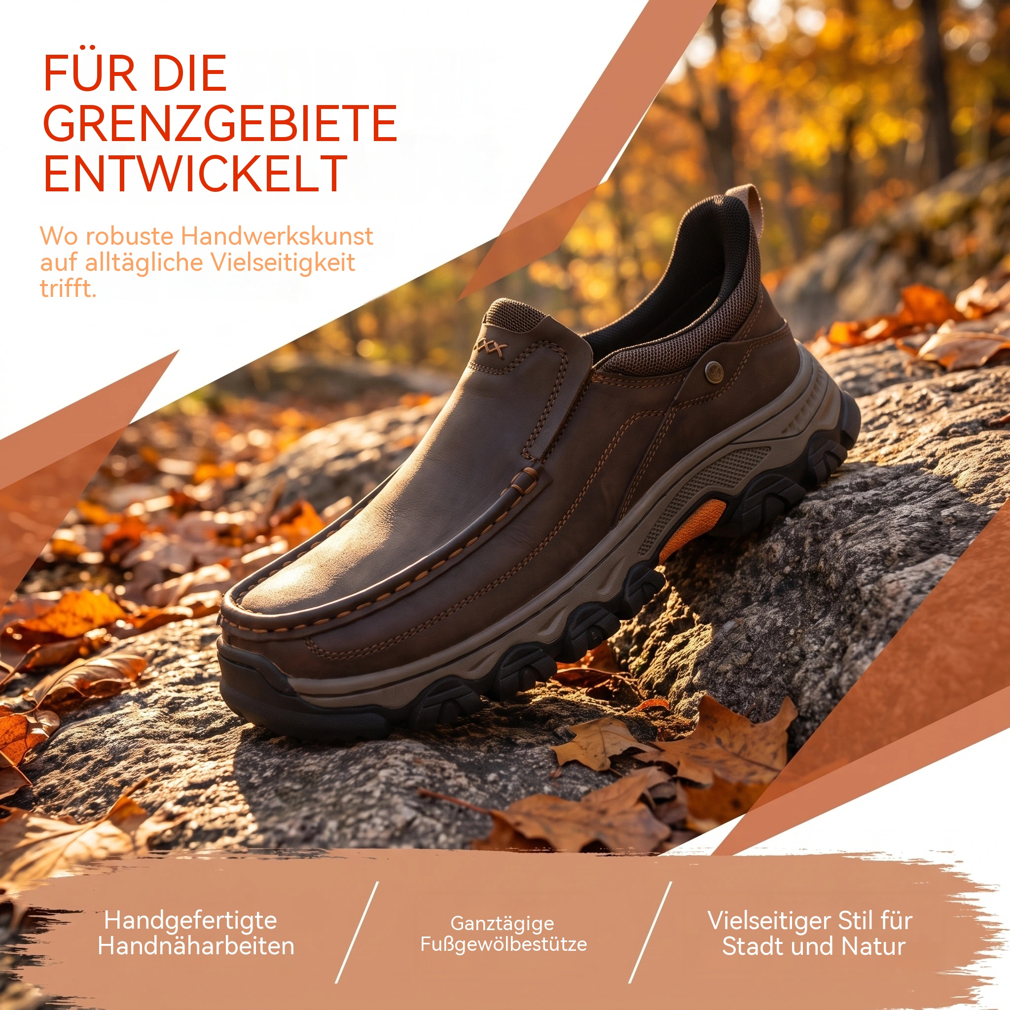 MANTRAFF® Orthopädische Herren-Gehschuhe aus Rindsleder – Handgefertigt