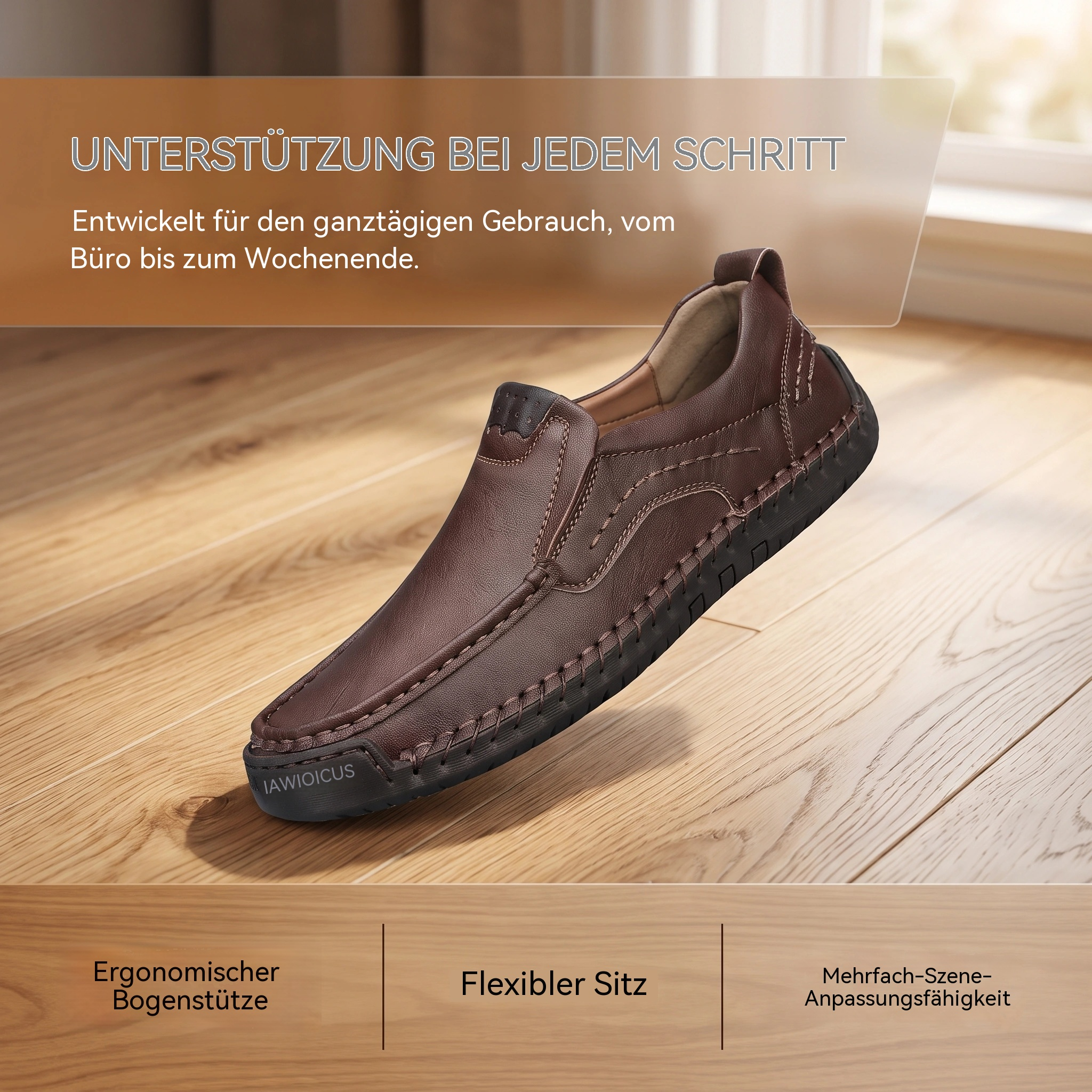 MANTRAFF® Vintage-Leder-Slipper für Herren