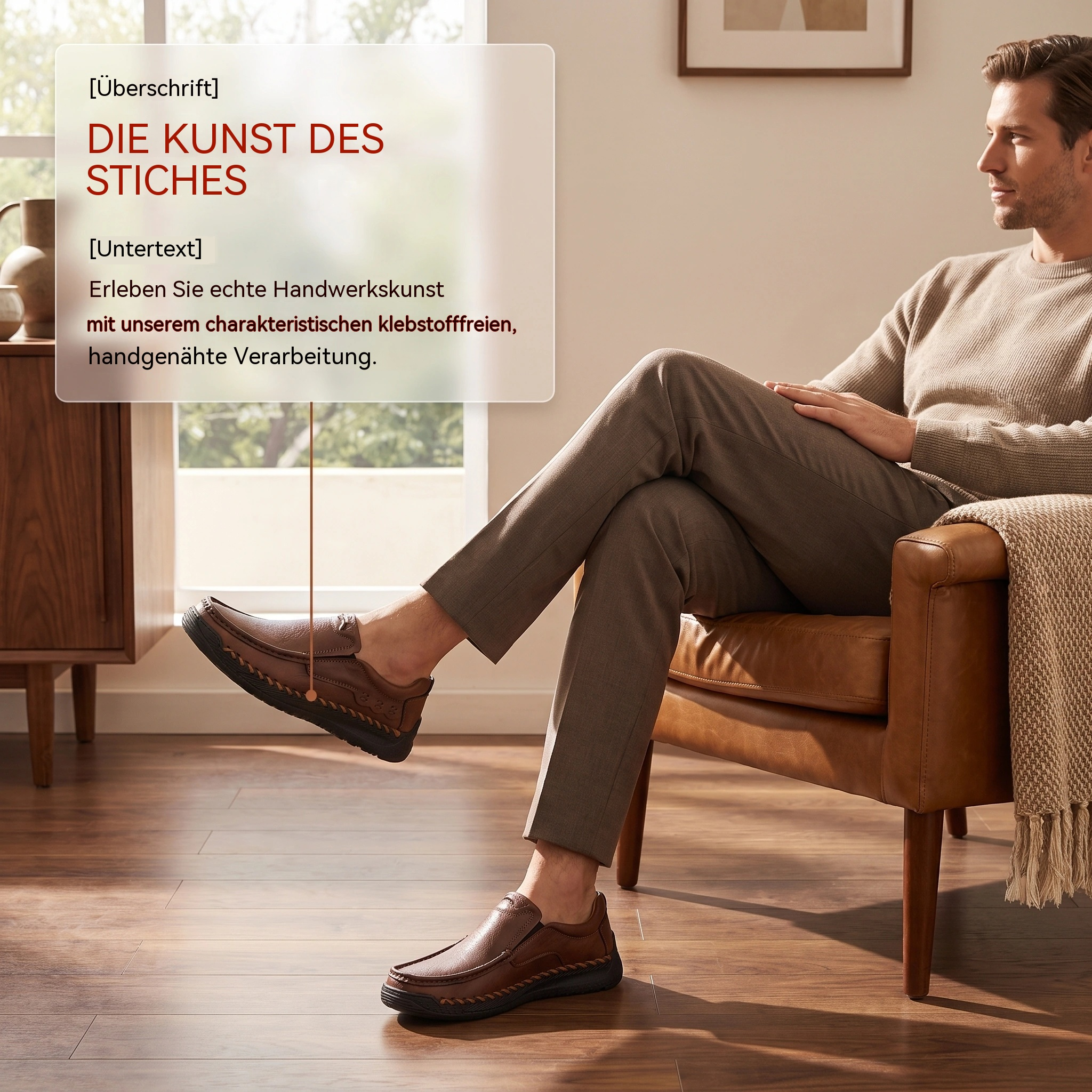 MANTRAFF® Orthopädische Herren-Slipper – Handgefertigtes Leder