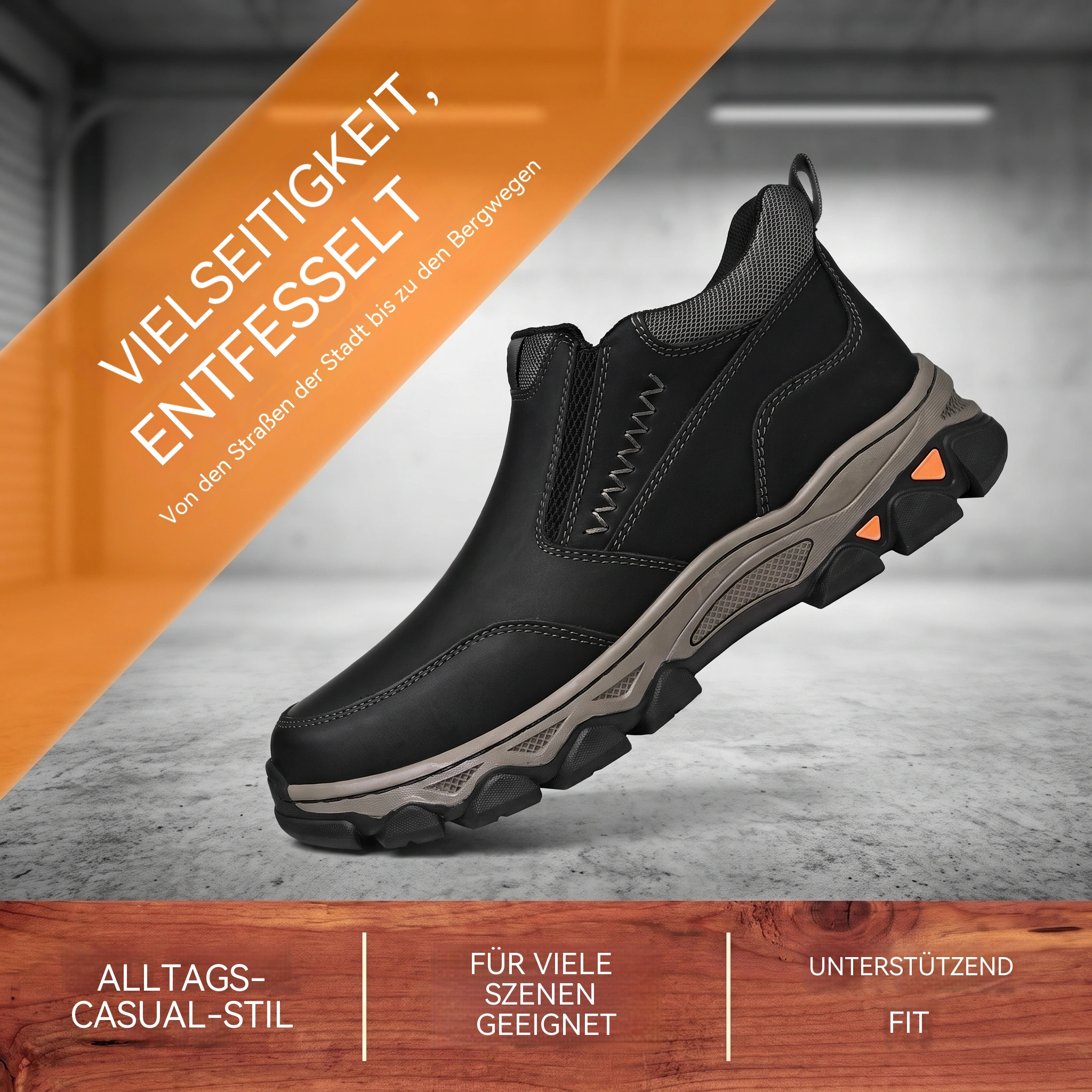 MANTRAFF® Orthopädische Herren-Wanderschuhe aus echtem Leder – handgefertigt