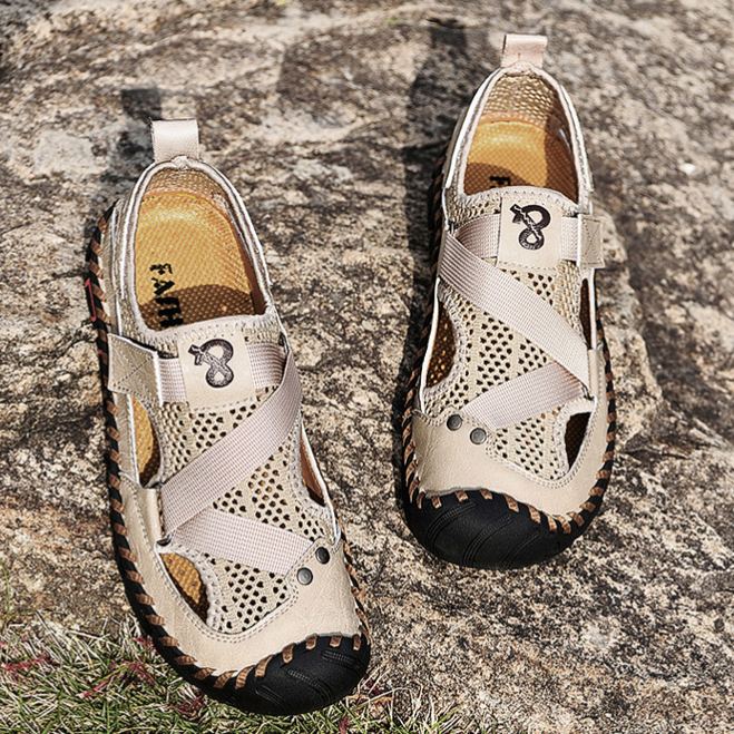 ⏰Last Day! 45% OFF  🔥MANTRAFF®Men's Handmade Genuine Leather Outdoor Sandals