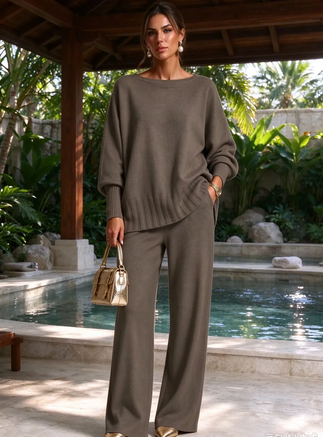 ⏰ FINAL DAY SAVE 50% 💥Women's Soft Knit Two-Piece Sweater Set – Cozy Relaxed Casual Outfit