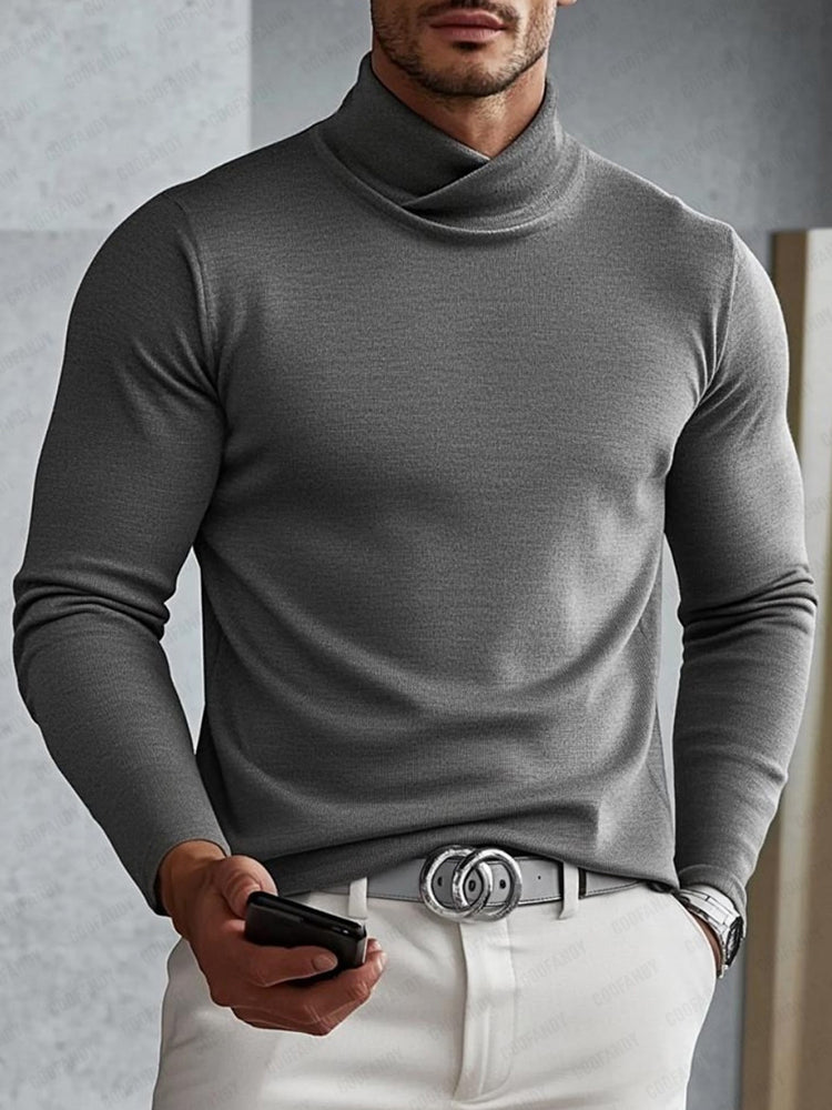 Versatile Soft Cross Cashmere Turtleneck Undershirt