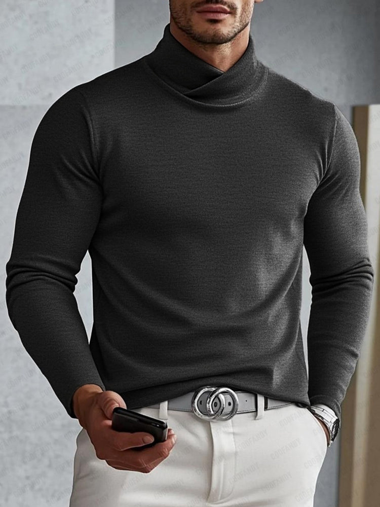 Versatile Soft Cross Cashmere Turtleneck Undershirt