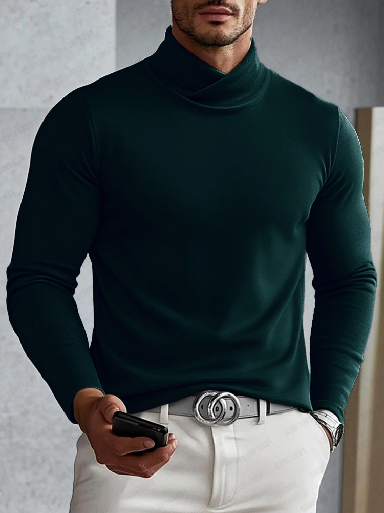 Versatile Soft Cross Cashmere Turtleneck Undershirt