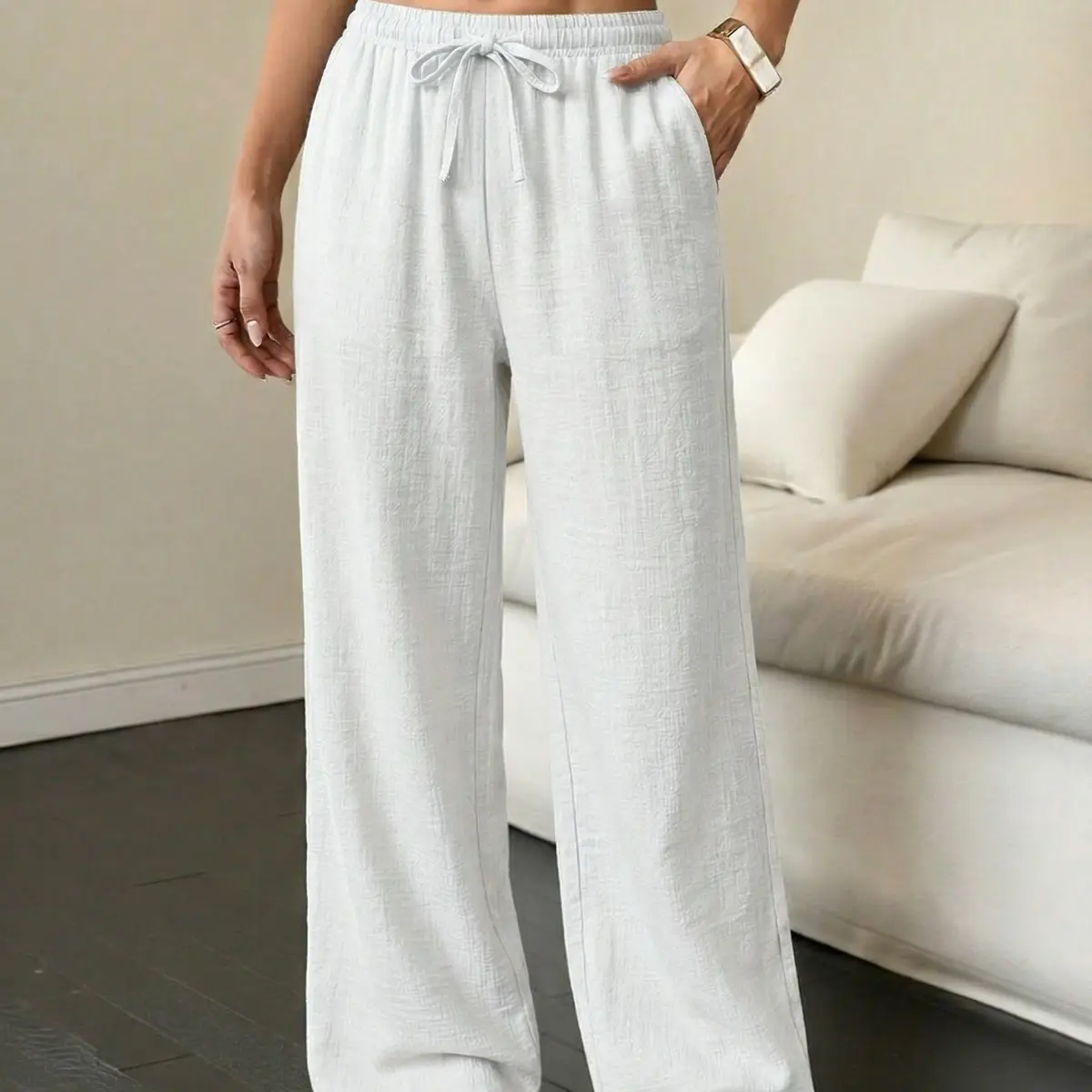 The Ultimate Snatched-Waist Wide Leg Pants
