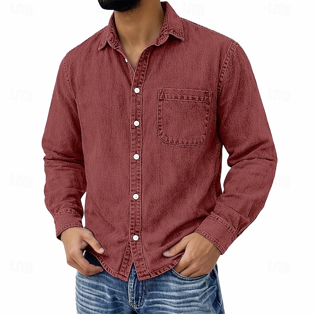 Frontier Acid-Wash Pocket Shirt - Wine