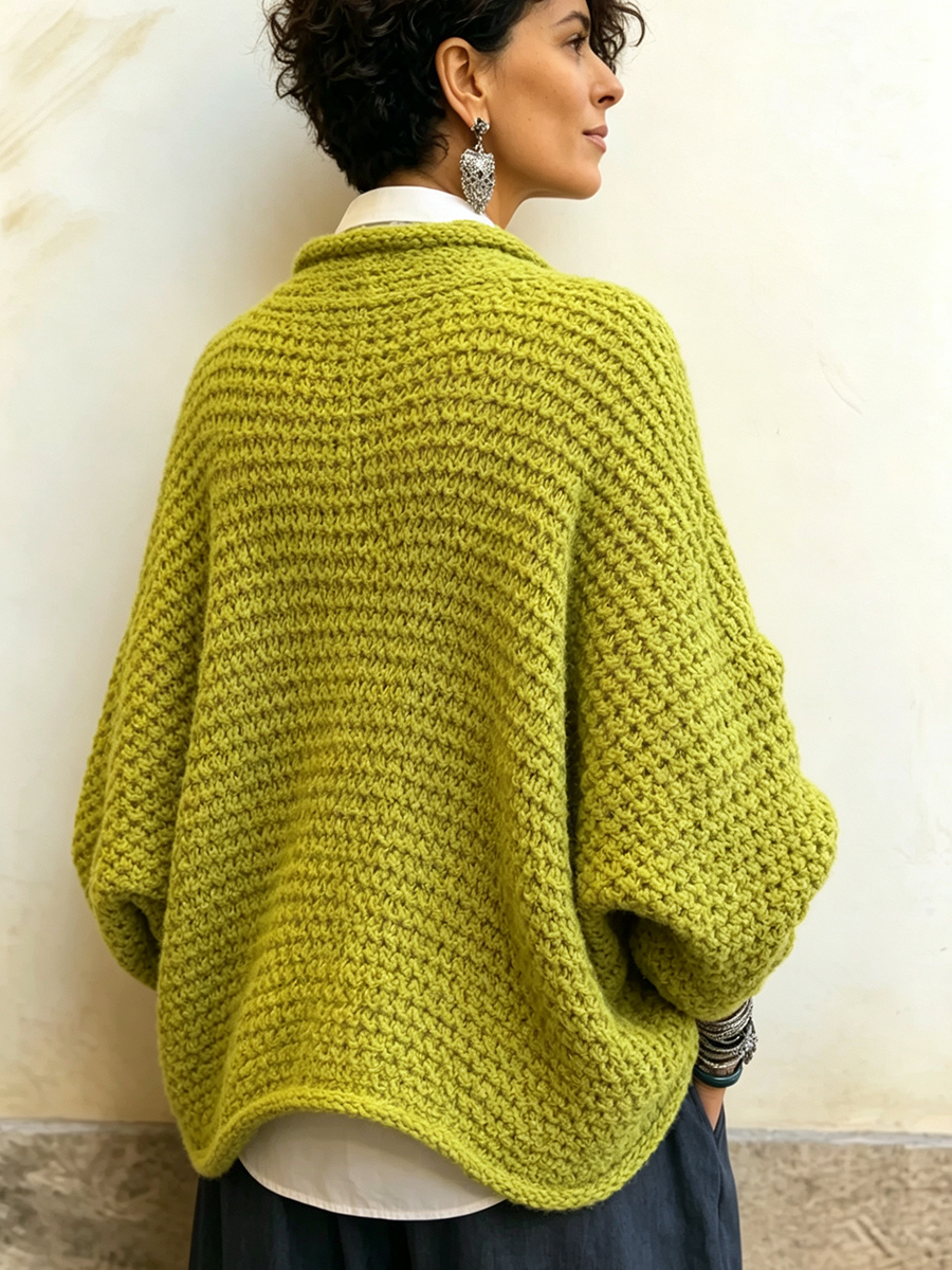 🤲LAST DAY SAVE 49% ⏰Cashmere Cozy Relaxed Batwing Sleeves Crossover V-neck Sweater