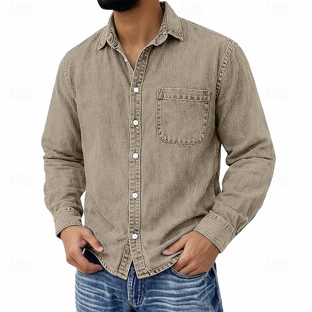Frontier Acid-Wash Pocket Shirt - Khaki