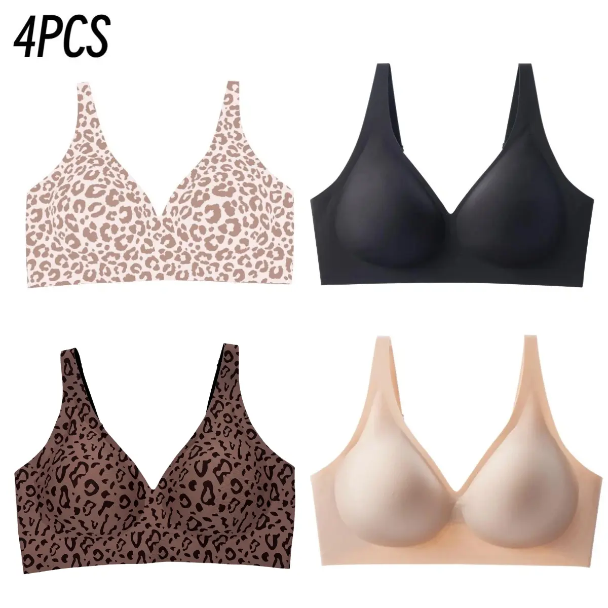 Jelly Deep V Seamless Push Up Bra