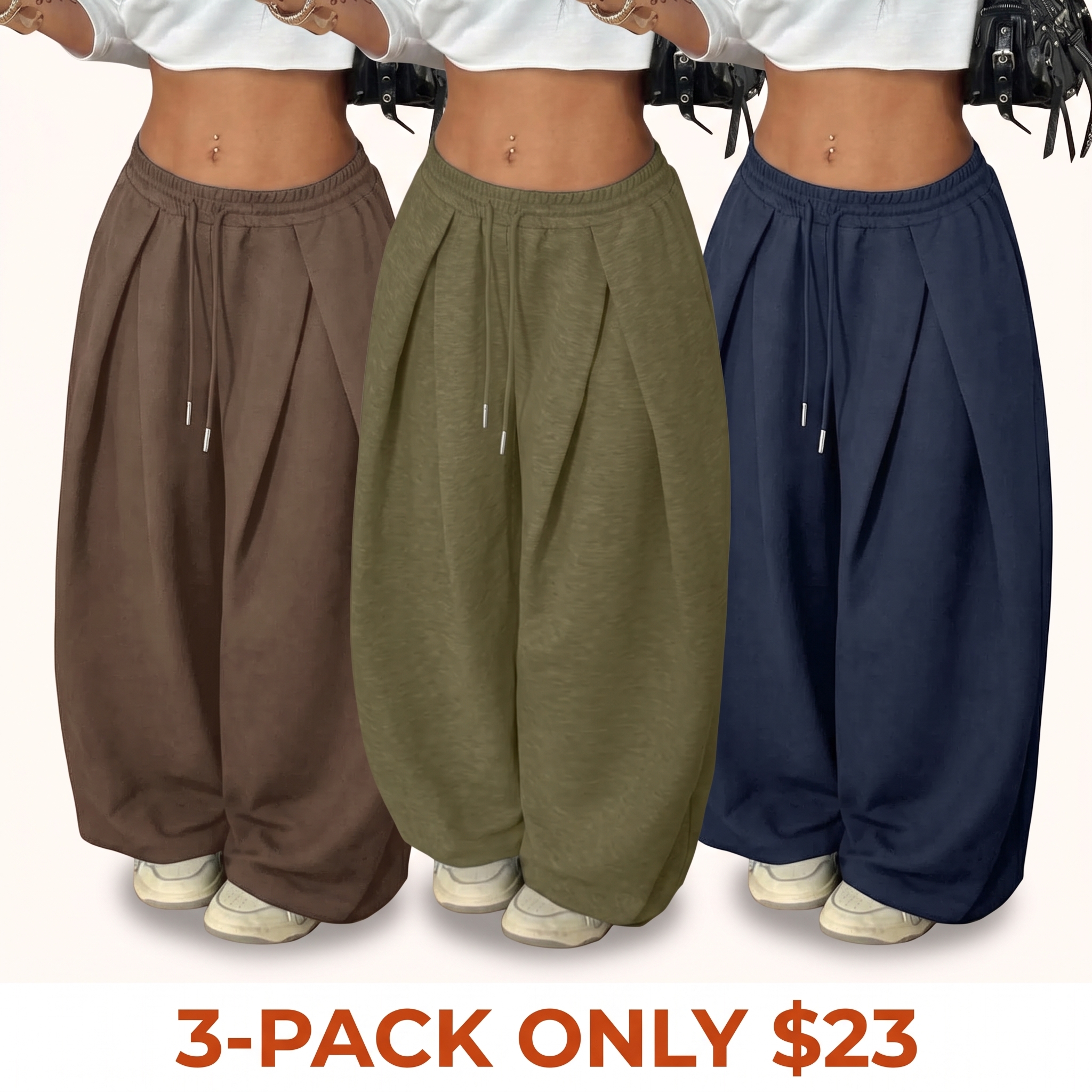 Women's Casual Wide-Leg Sweatpants