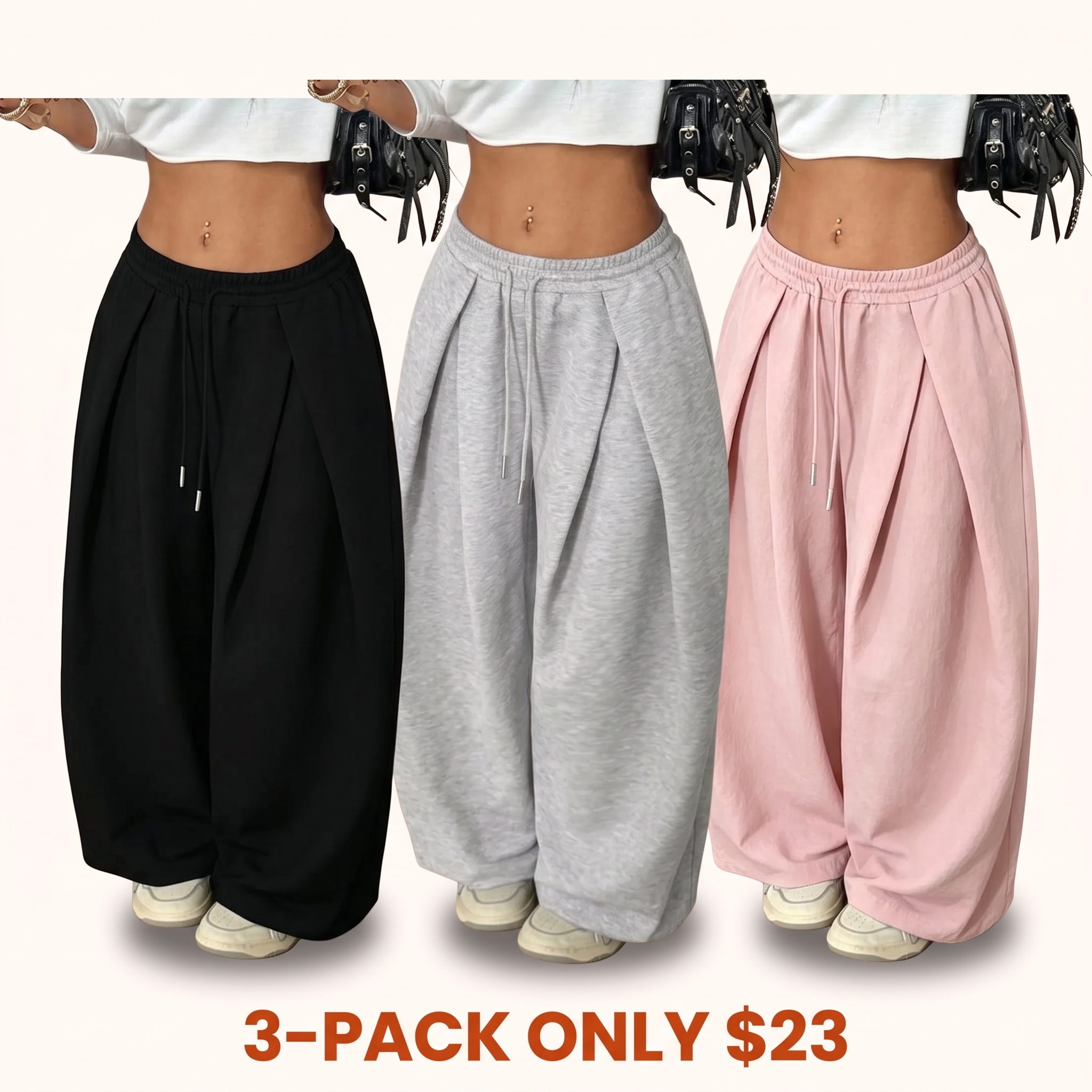 Women's Casual Wide-Leg Sweatpants