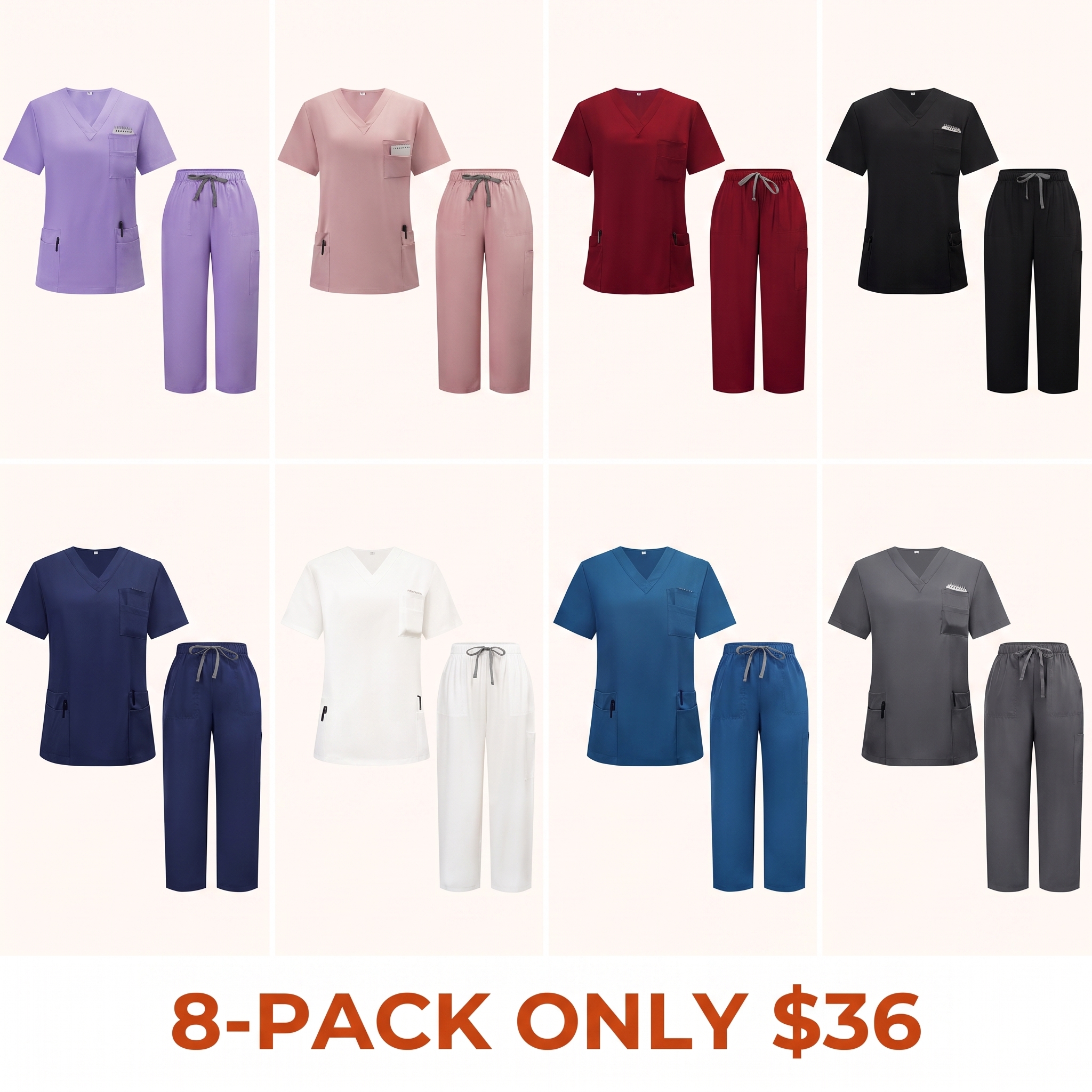 Women's Two-Piece Medical Scrubs