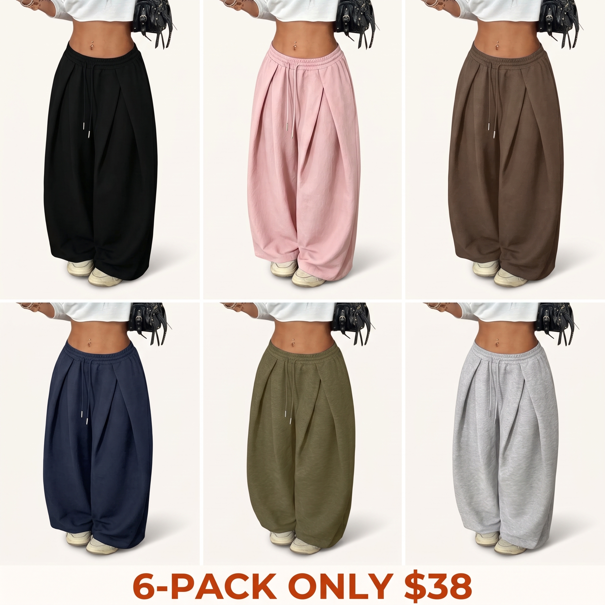 Women's Casual Wide-Leg Sweatpants