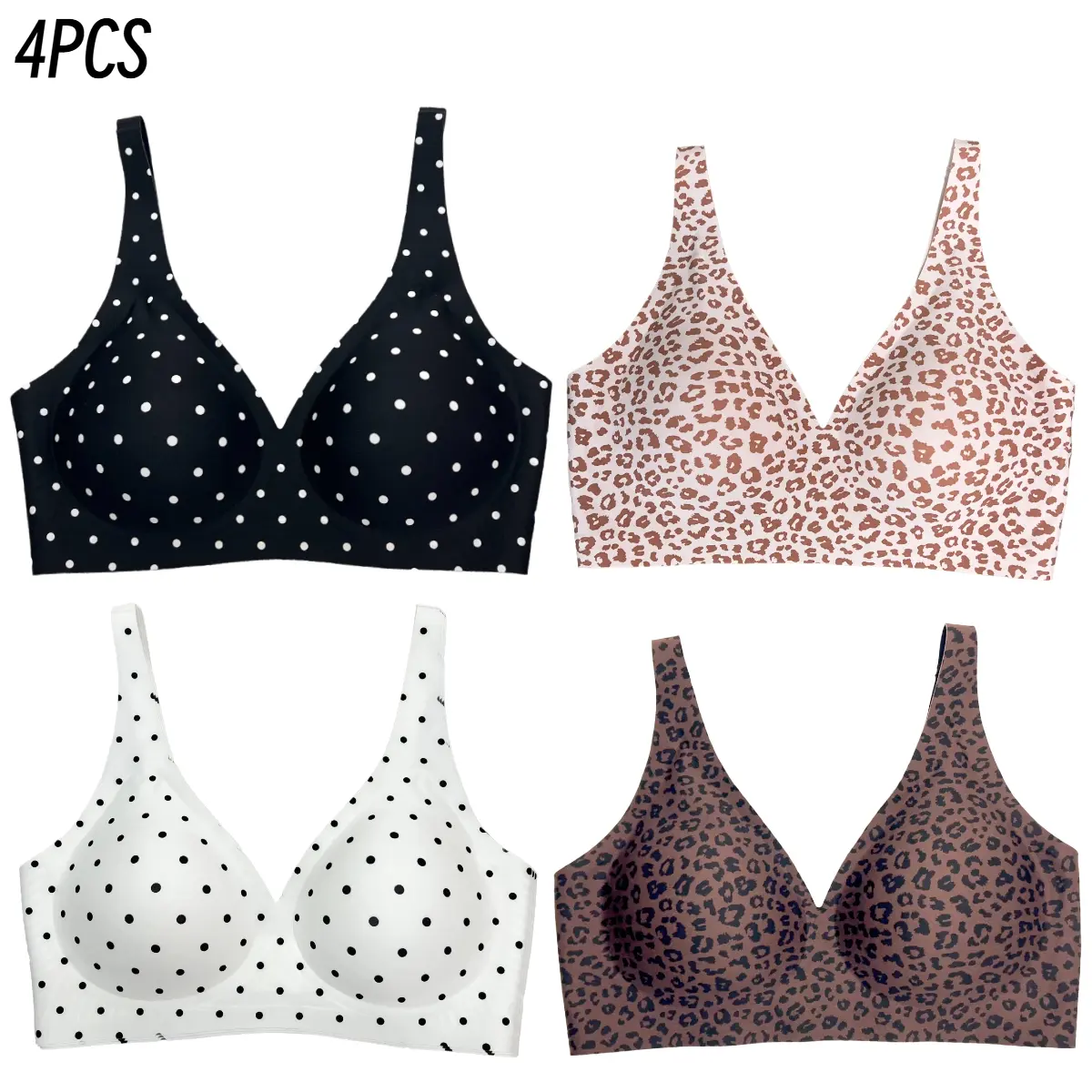 Jelly Deep V Seamless Push Up Bra