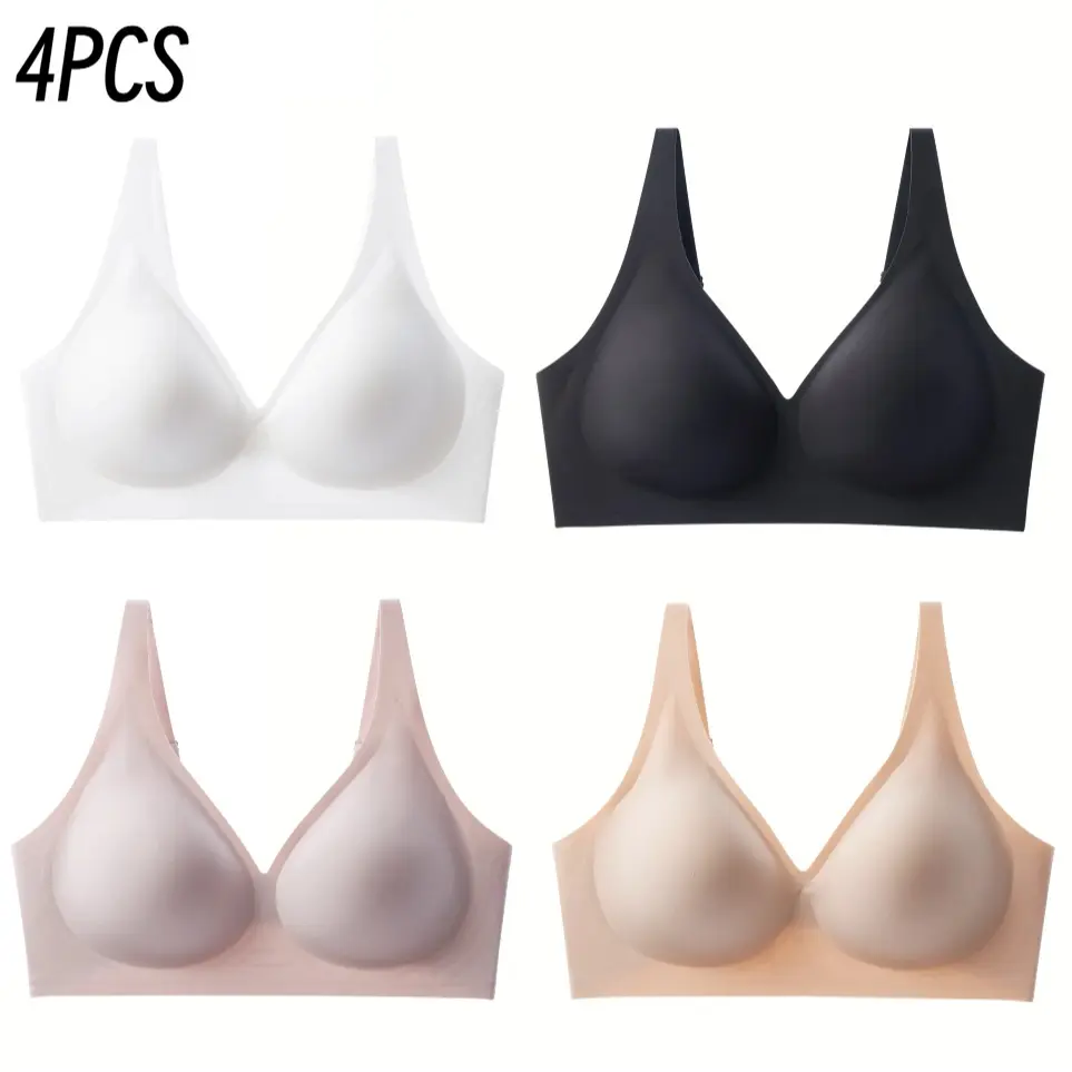 Jelly Deep V Seamless Push Up Bra