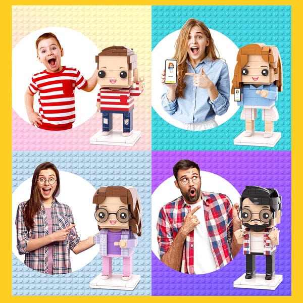 Fully Body Customizable 1 Pet Photo Custom Brick Figures Small Particle Block for Pet Lover - Giftlab