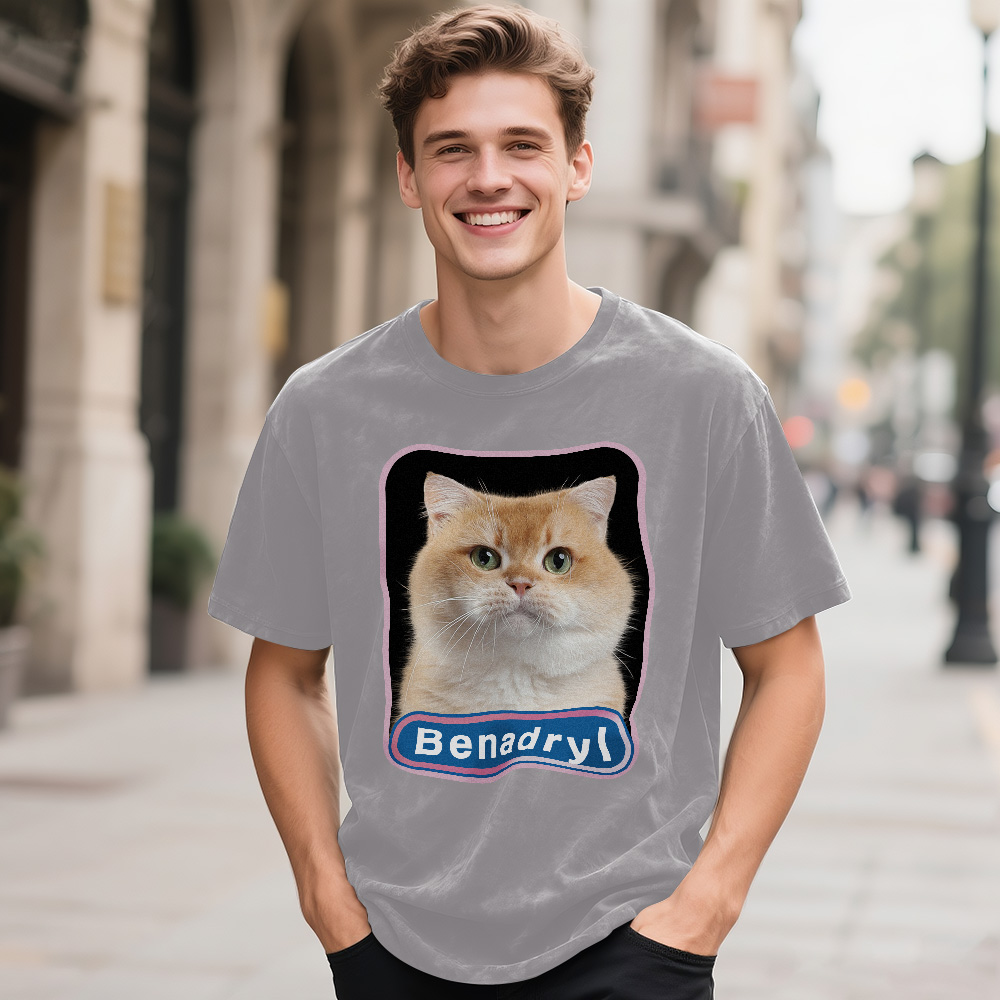 Custom Photo Vintage Certified Freak Funny Cat Meme T-Shirt Vintage Kitty Graphic Tee Retro Washed Cat Lover Shirt Funny Pet Humor Gift Unisex 90s Cat Top - MyFaceSocks