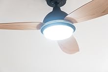 Bayu lavforbrugs loftventilator med dæmpbar LED-lys