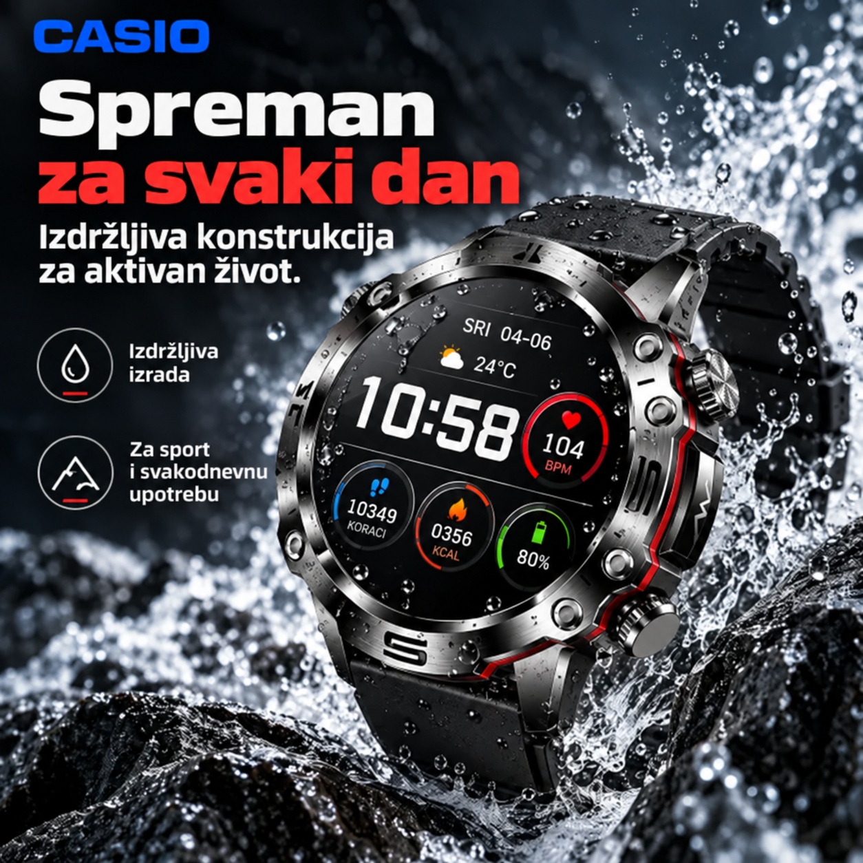 💫 CASIO AI pametni satovi iz 2026. godine – Kod kuće, na poslu ili na putu, uvijek uz vas ⏱️