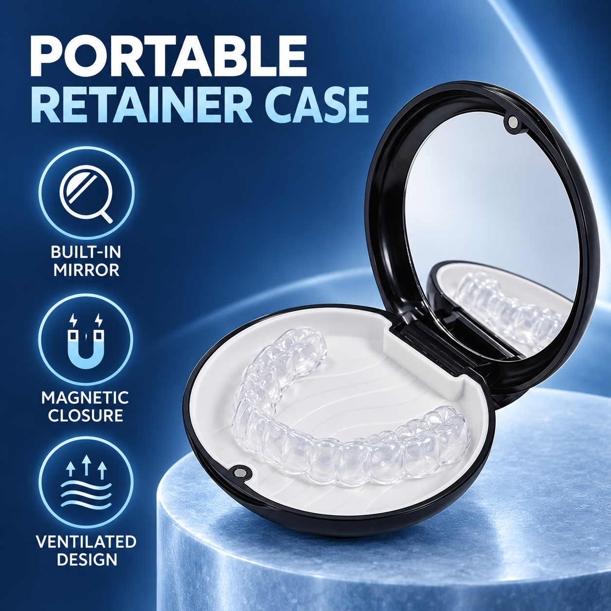 Clear Aligner Case – Retainer Storage Box, Portable Orthodontic Case, Denture Box, Invisalign Aligner Holder