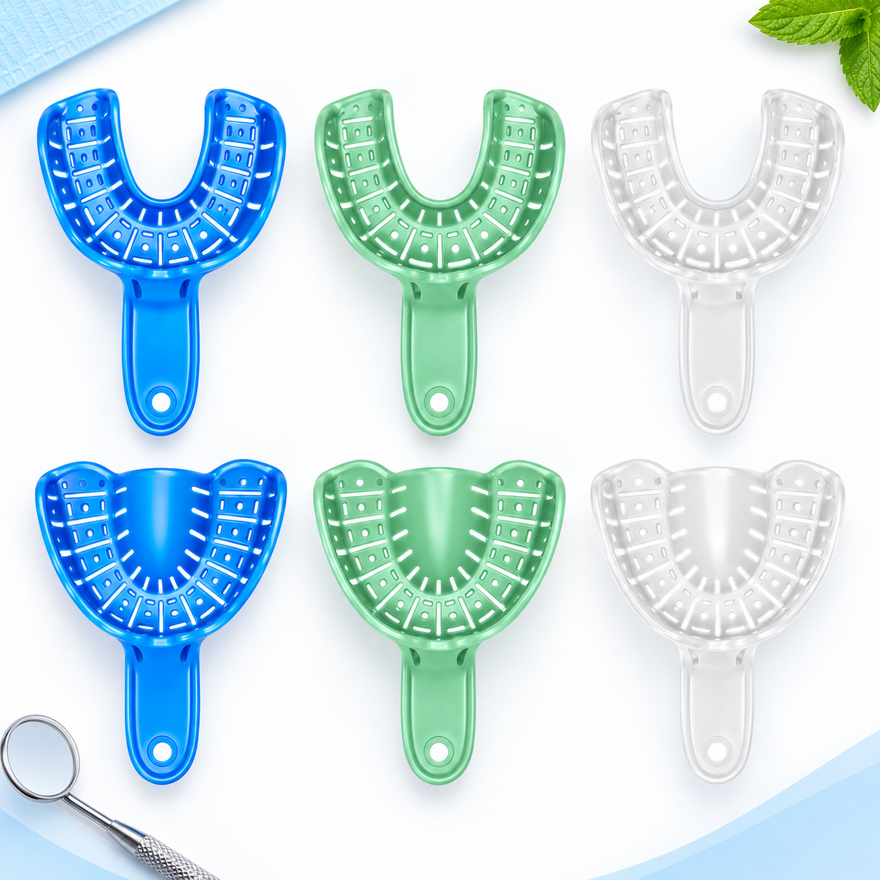 Dental Impression Trays for Alginate & Silicone Materials