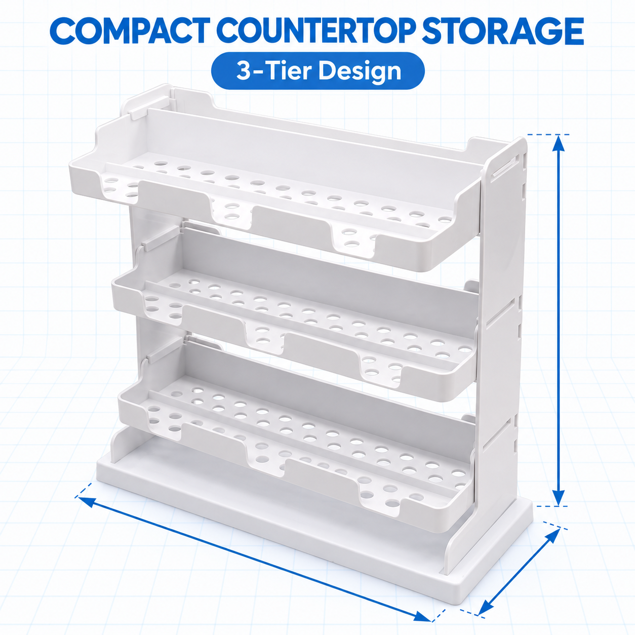 Dental Impression Tray Rack – Oral Impression Tray Holder, Plastic Storage Box for Dental Trays