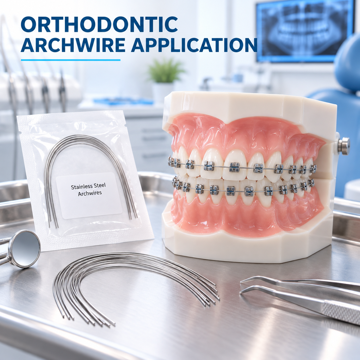 Stainless Steel Orthodontic Archwire (10-Pack)