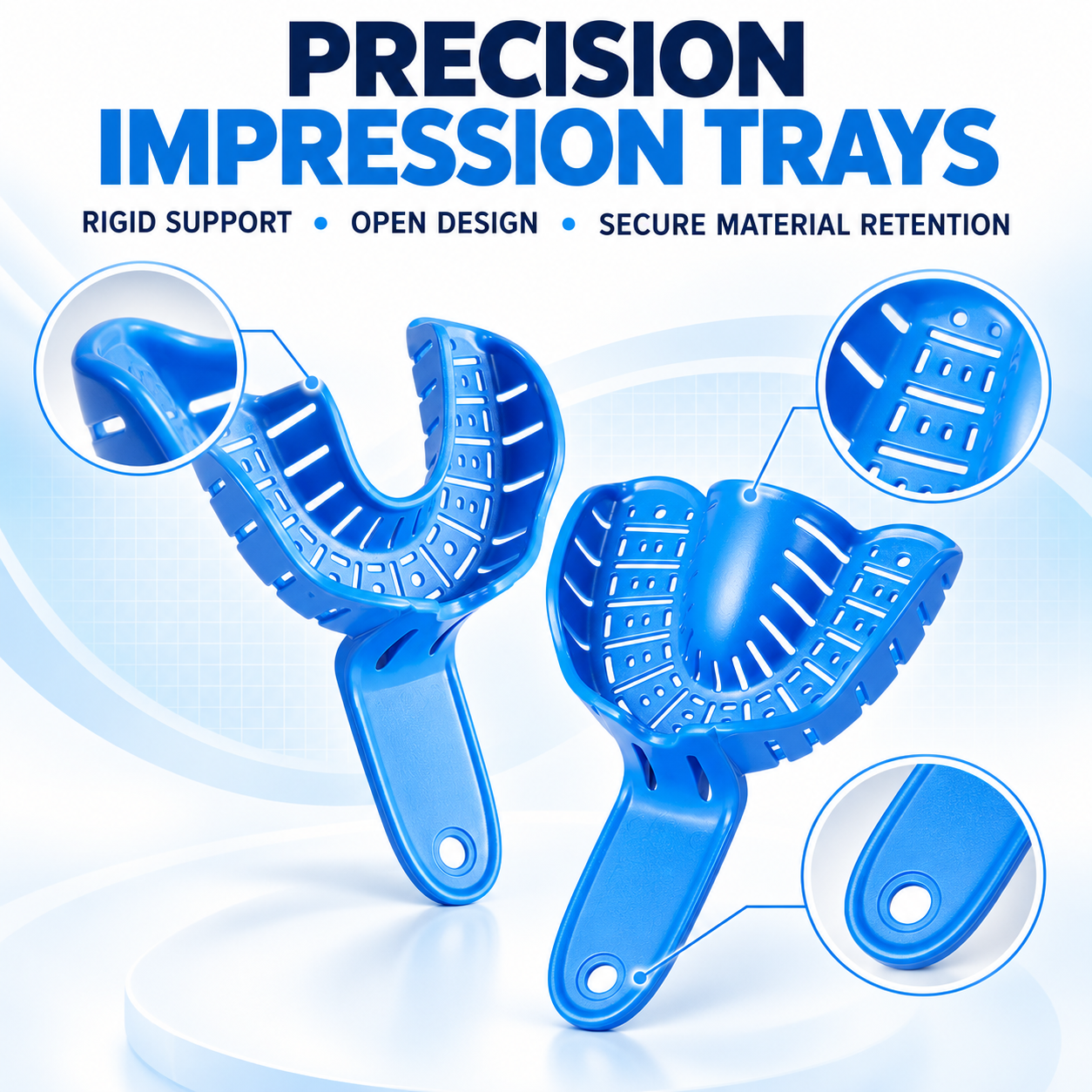 Dental Impression Trays for Alginate & Silicone Materials