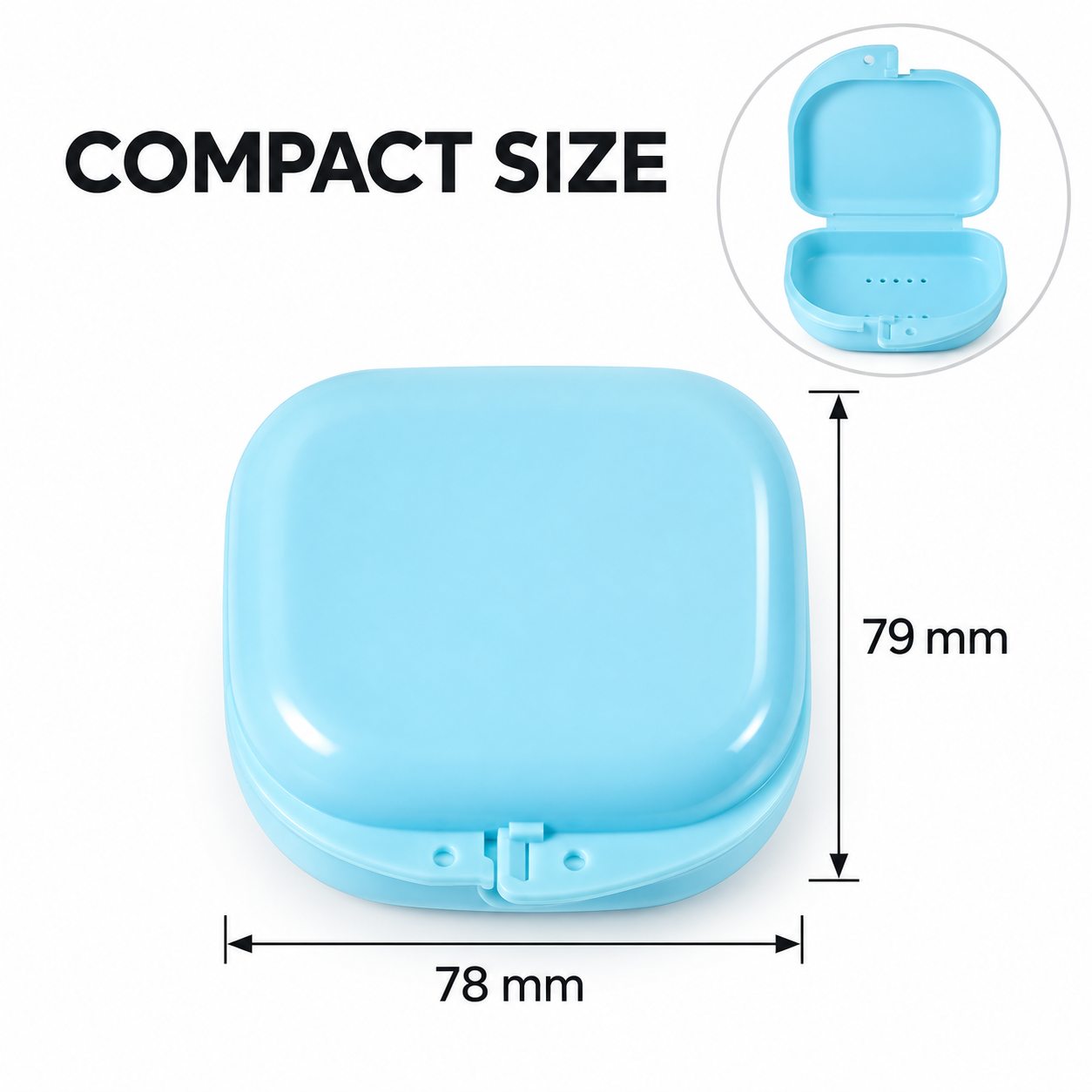 Dental Retainer Storage Case – Portable Clear Aligner Case, Breathable Denture Box for Dental Use