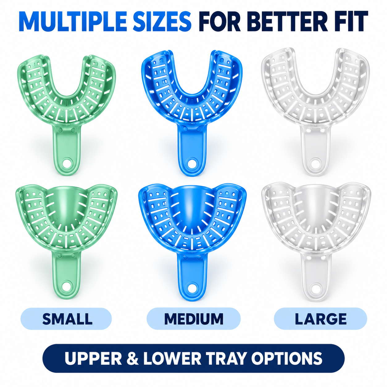 Dental Impression Trays for Alginate & Silicone Materials