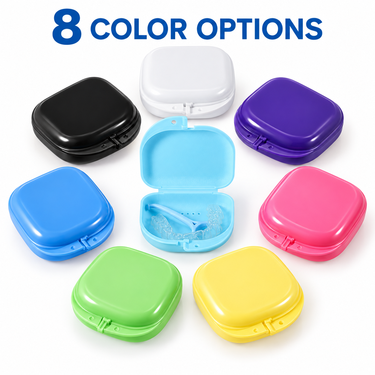 Dental Retainer Storage Case – Portable Clear Aligner Case, Breathable Denture Box for Dental Use