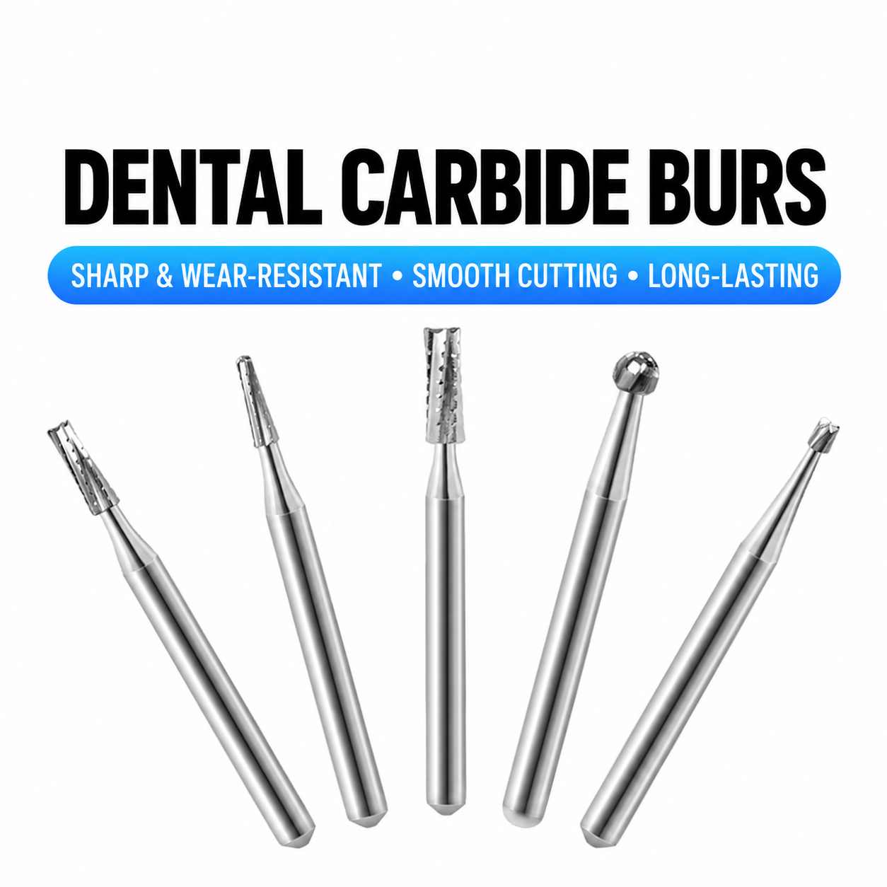 Dental low-speed RA carbide burs