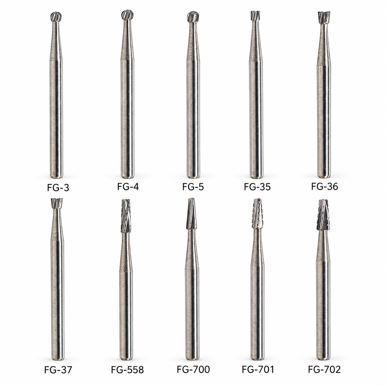 FG High-Speed Tungsten Carbide Dental Burs