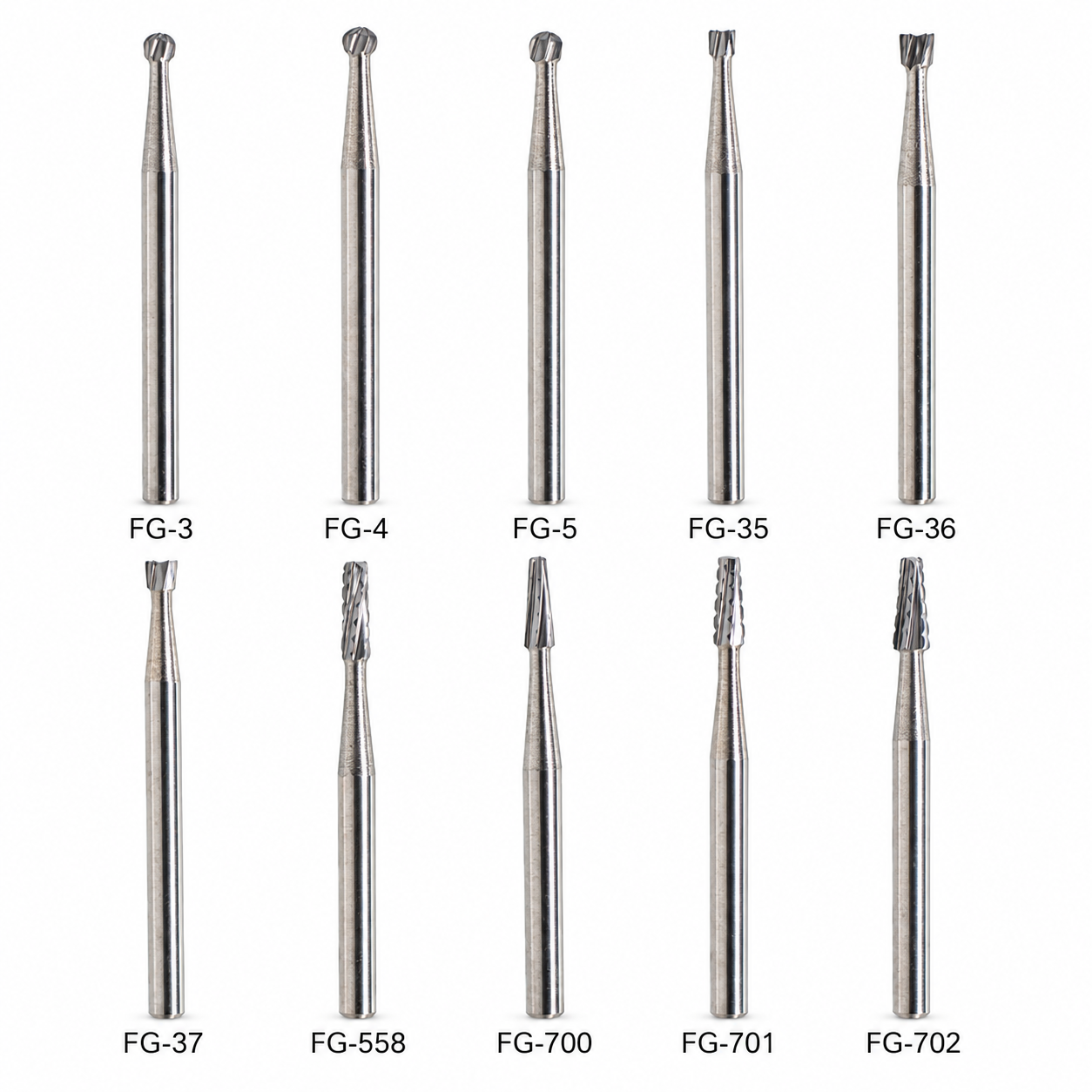 FG High-Speed Tungsten Carbide Dental Burs