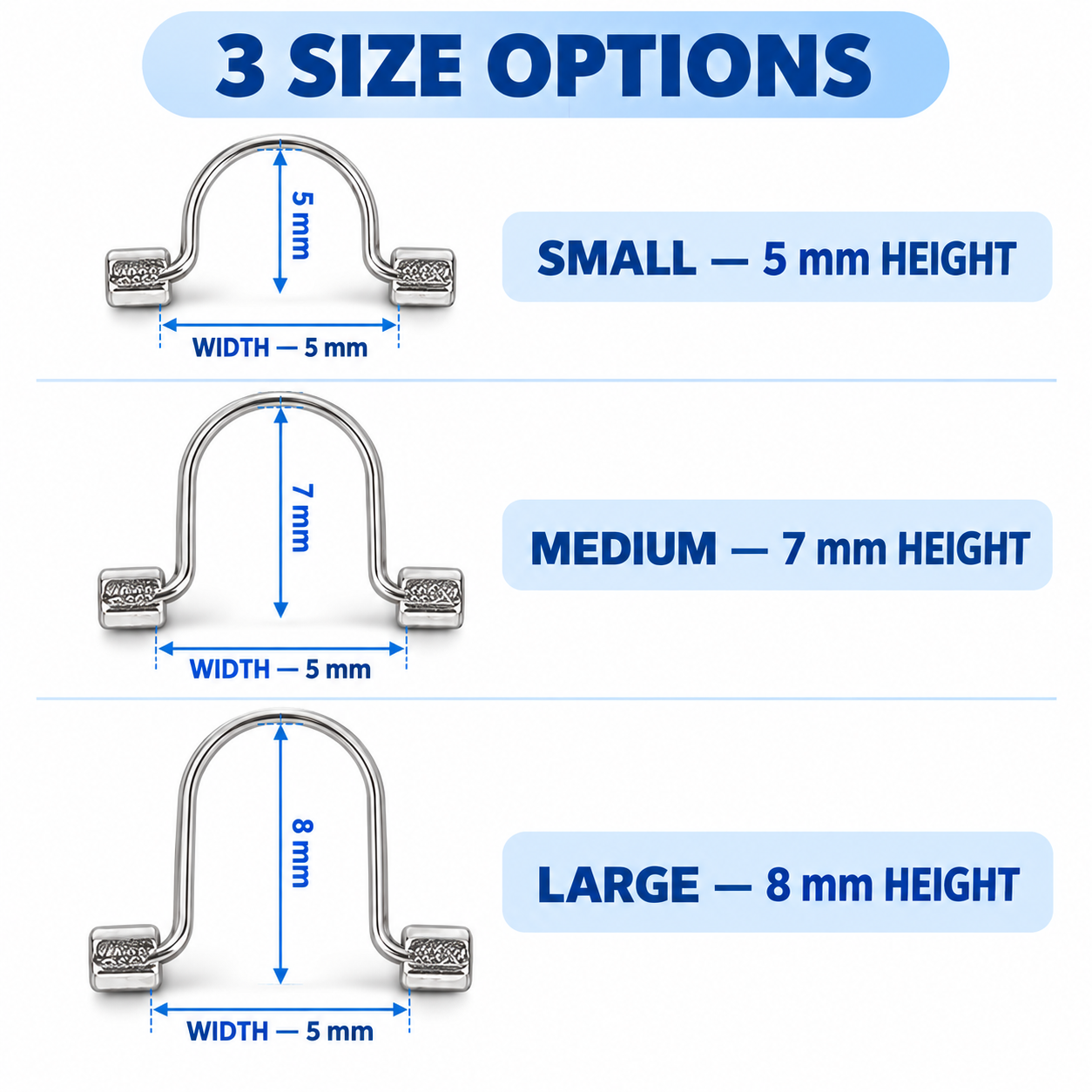 Orthodontic Door-Shaped Torque Spring (5-Pack)