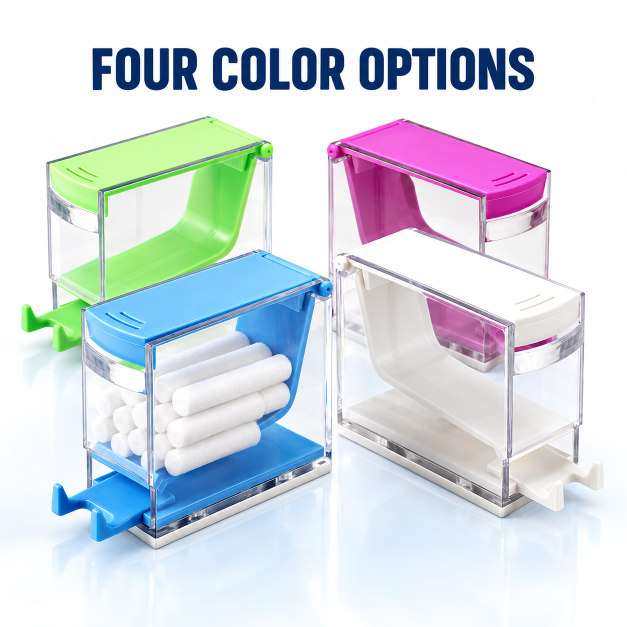 Dental Cotton Roll Dispenser – Press-Top Cotton Roll Box, Dental Cotton Roll Holder