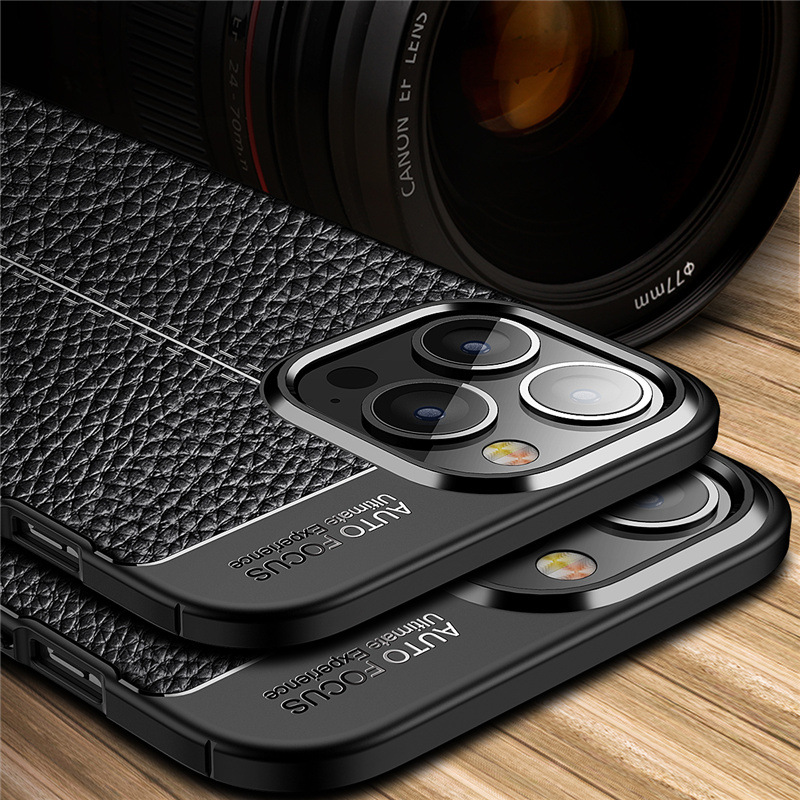 Luxury Leather Business Mobile Phone Case for Apple iPhone