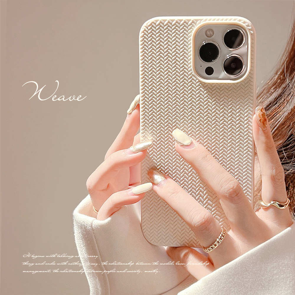 Woven Pattern Mobile Phone Case for Apple iPhone