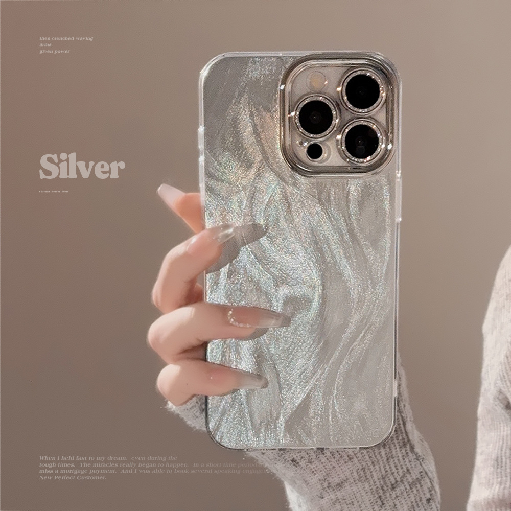Silver Laser Mobile Phone Case for Apple iPhone