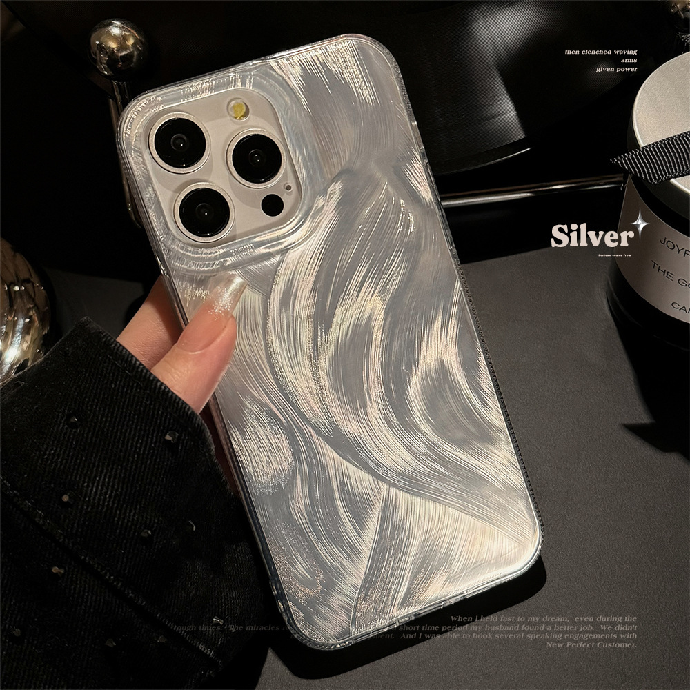 Silver Laser Mobile Phone Case for Apple iPhone