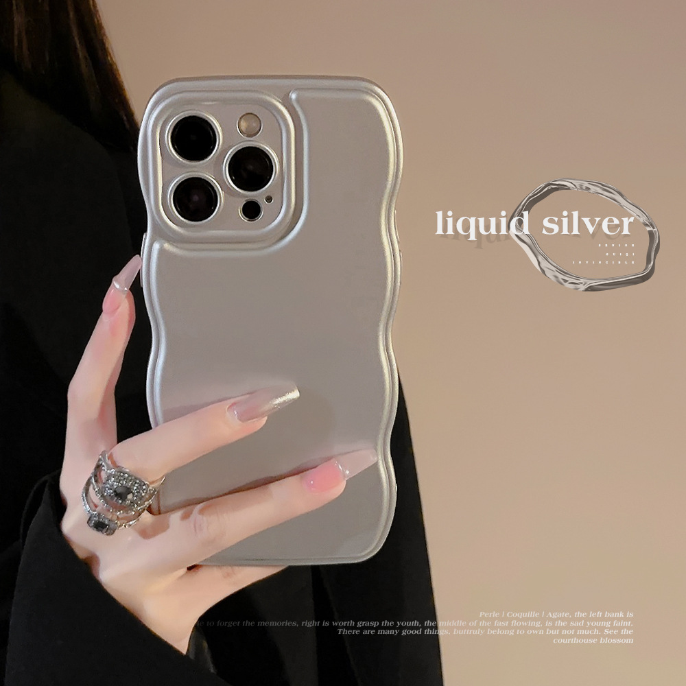 Electroplate Silver Mobile Phone Case for Apple iPhone