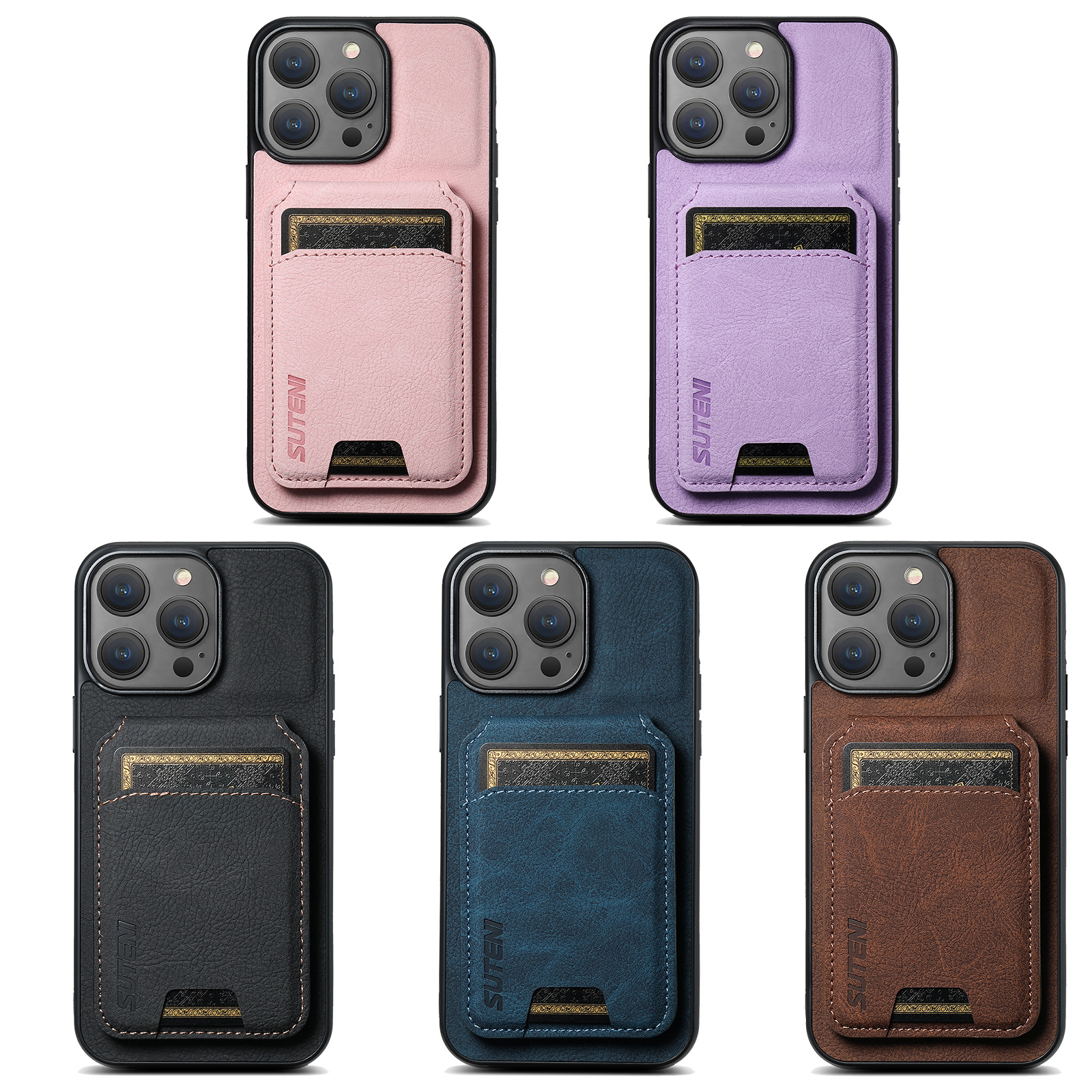 Leather Card Wallet Mobile Phone Case for Samsung Galaxy S