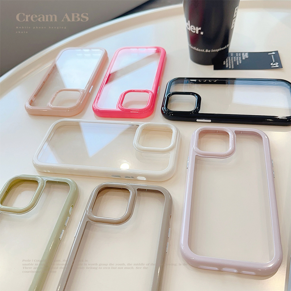 Cream Acrylic Mobile Phone Case for Apple iPhone