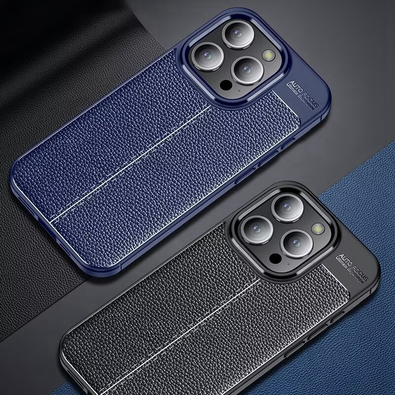 Luxury Leather Business Mobile Phone Case for Apple iPhone