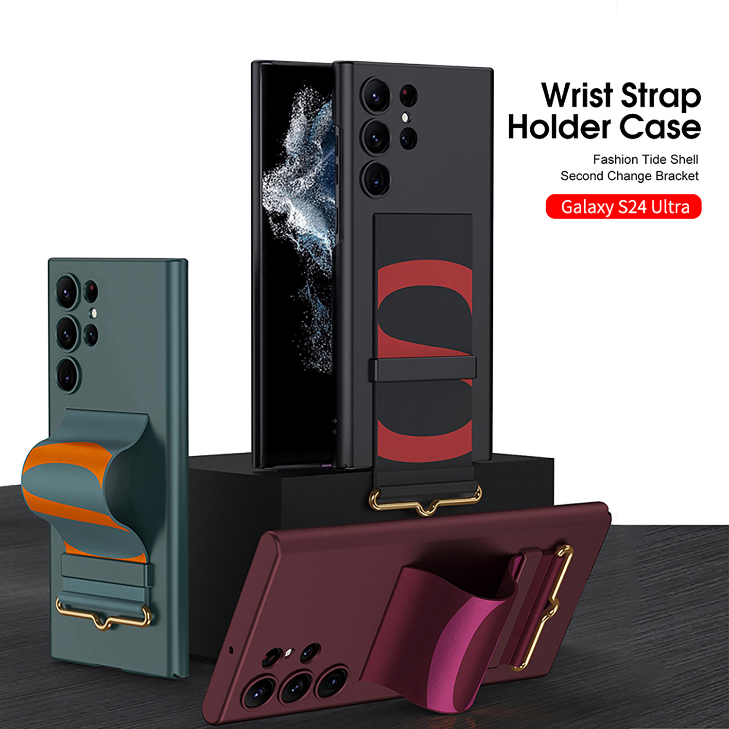 Luxury Wristband Bracket Mobile Phone Case for Samsung Galaxy S