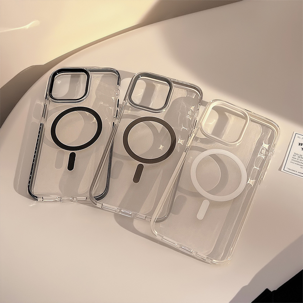 Transparent Magsafe Mobile Phone Case for Apple iPhone