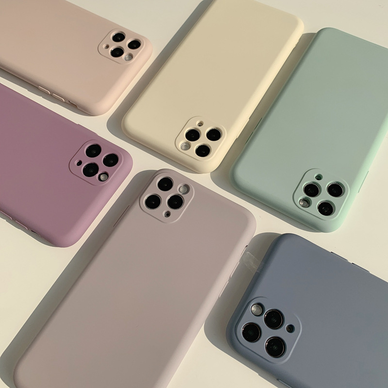 Cream Silicon Mobile Phone Case for Apple iPhone