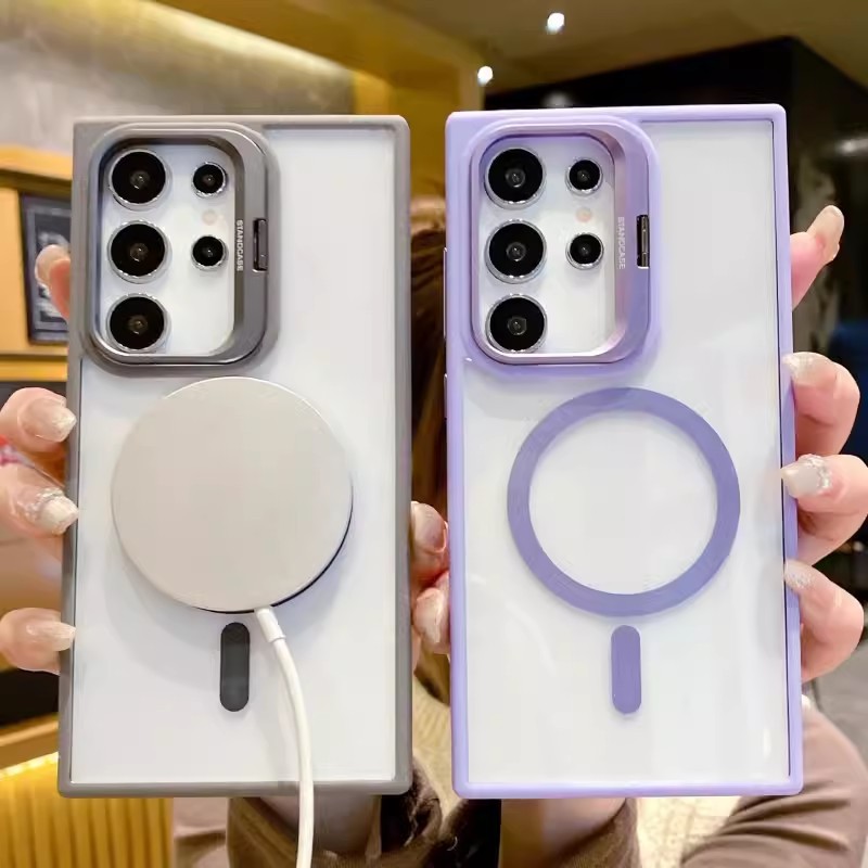 Transparent Magsafe Mobile Phone Case for Samsung Galaxy S