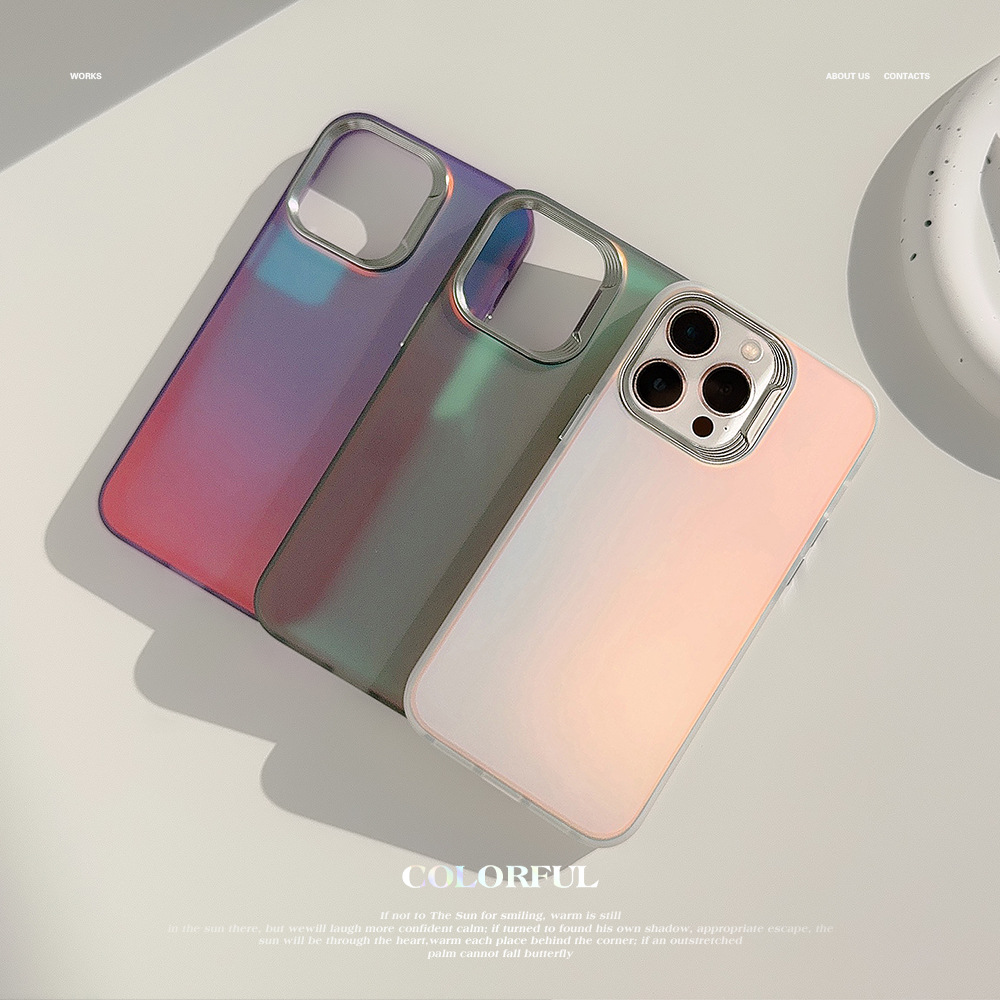 Laser Gradient Color Mobile Phone Case for Apple iPhone